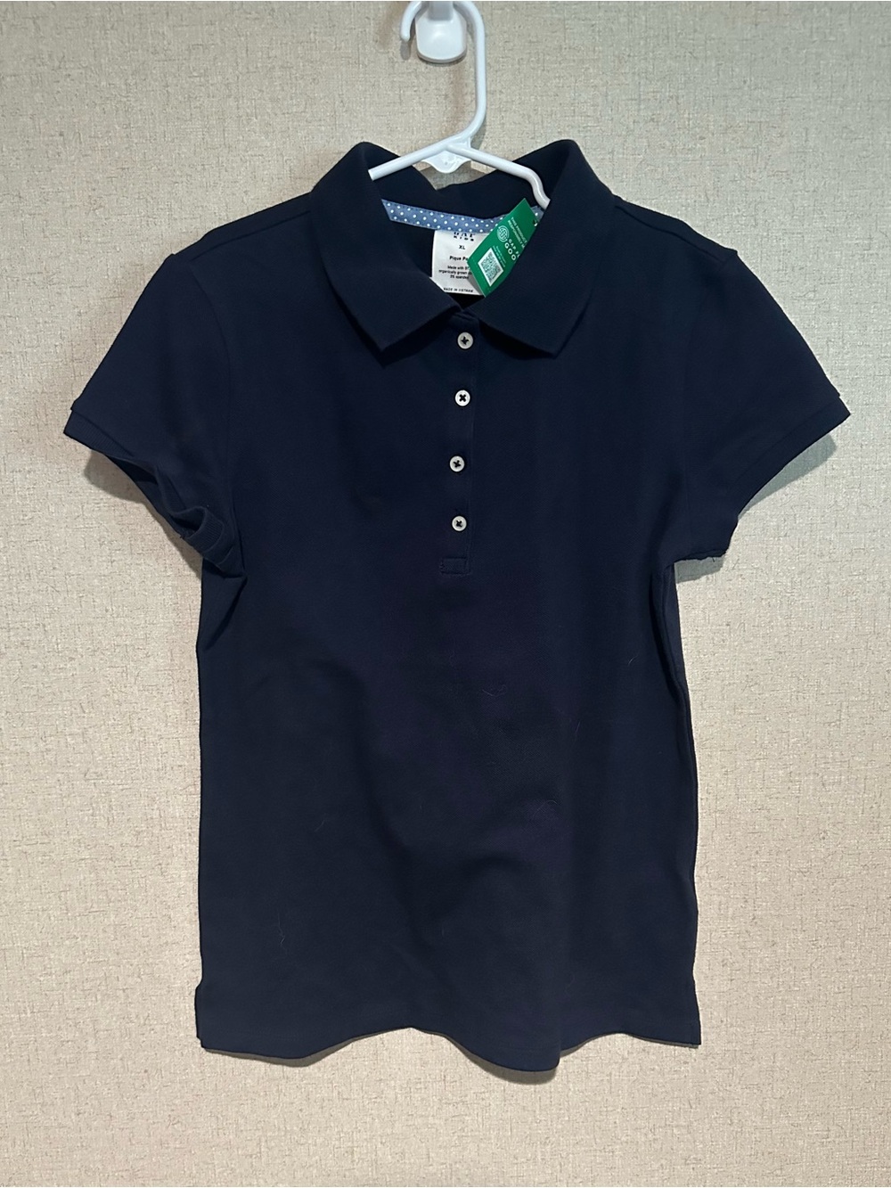 GAP Girls XL Navy Short Sleeve Polo Shirt
